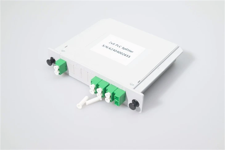Casset divisor de fibra òptica PLC 2*8 SC APC