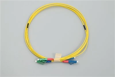Cordó de connexió de fibra òptica Lc apc a lc upc Dúplex Groc