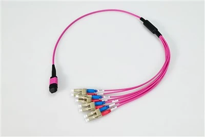 Cordó de connexió de fibra òptica LC a MPO 8 nuclis 3,0 mm OM4